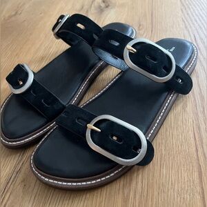 RAG & BONE ANSLEY SANDALS, BLACK, SIZE 39 (US 8.5).
